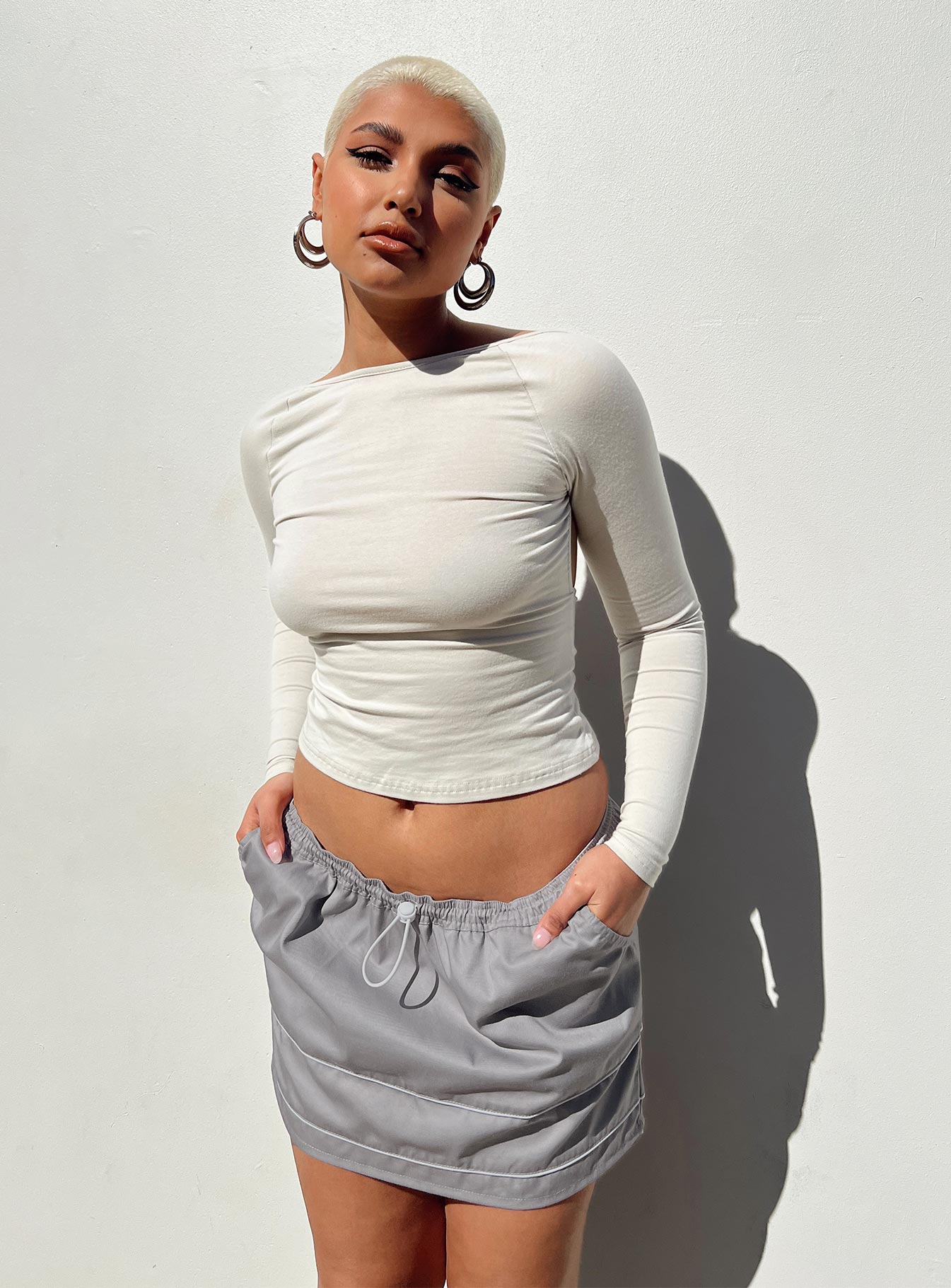 Rixie Long Sleeve Top Beige