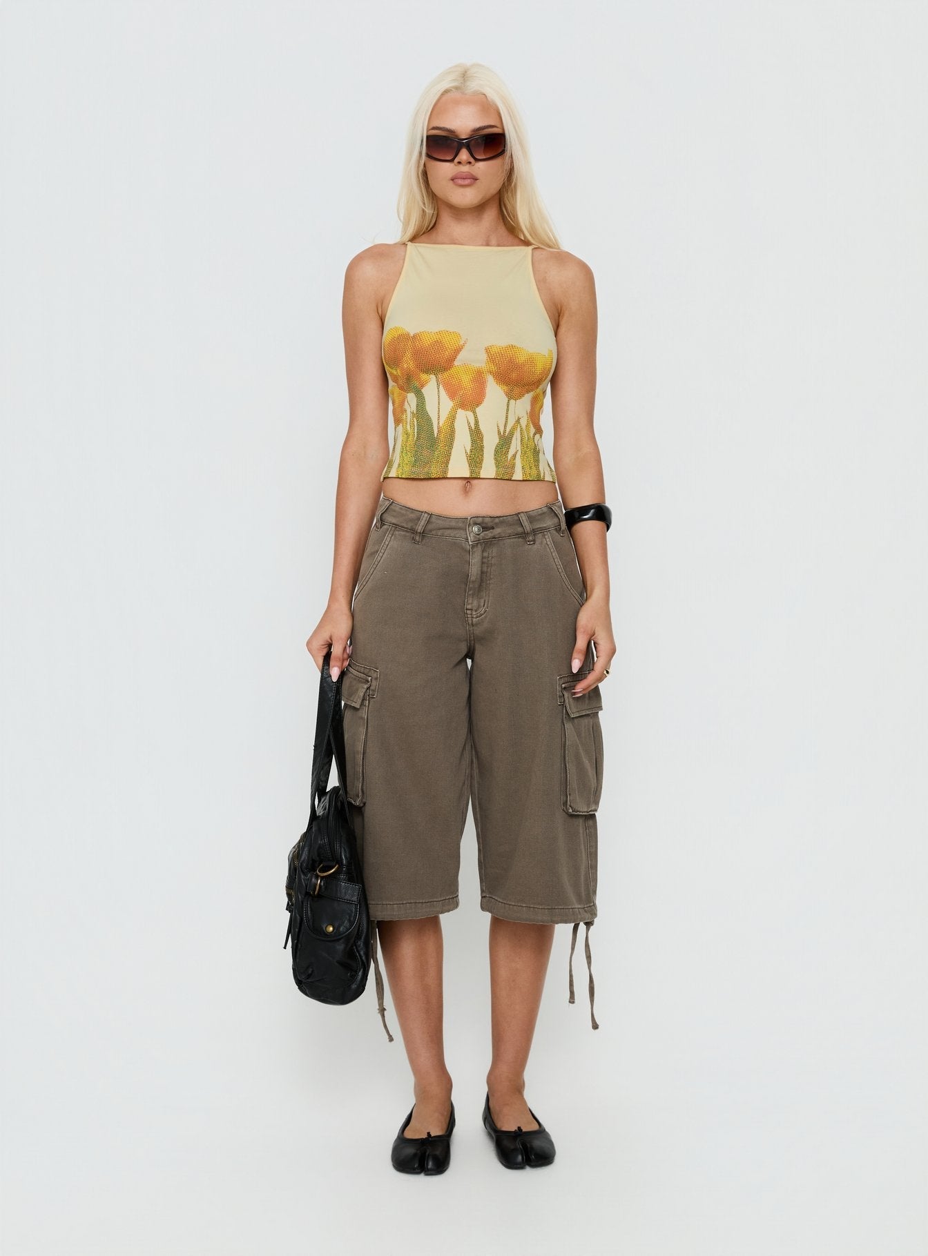 Dudley Vest Top Buttermilk Blurry Tulip
