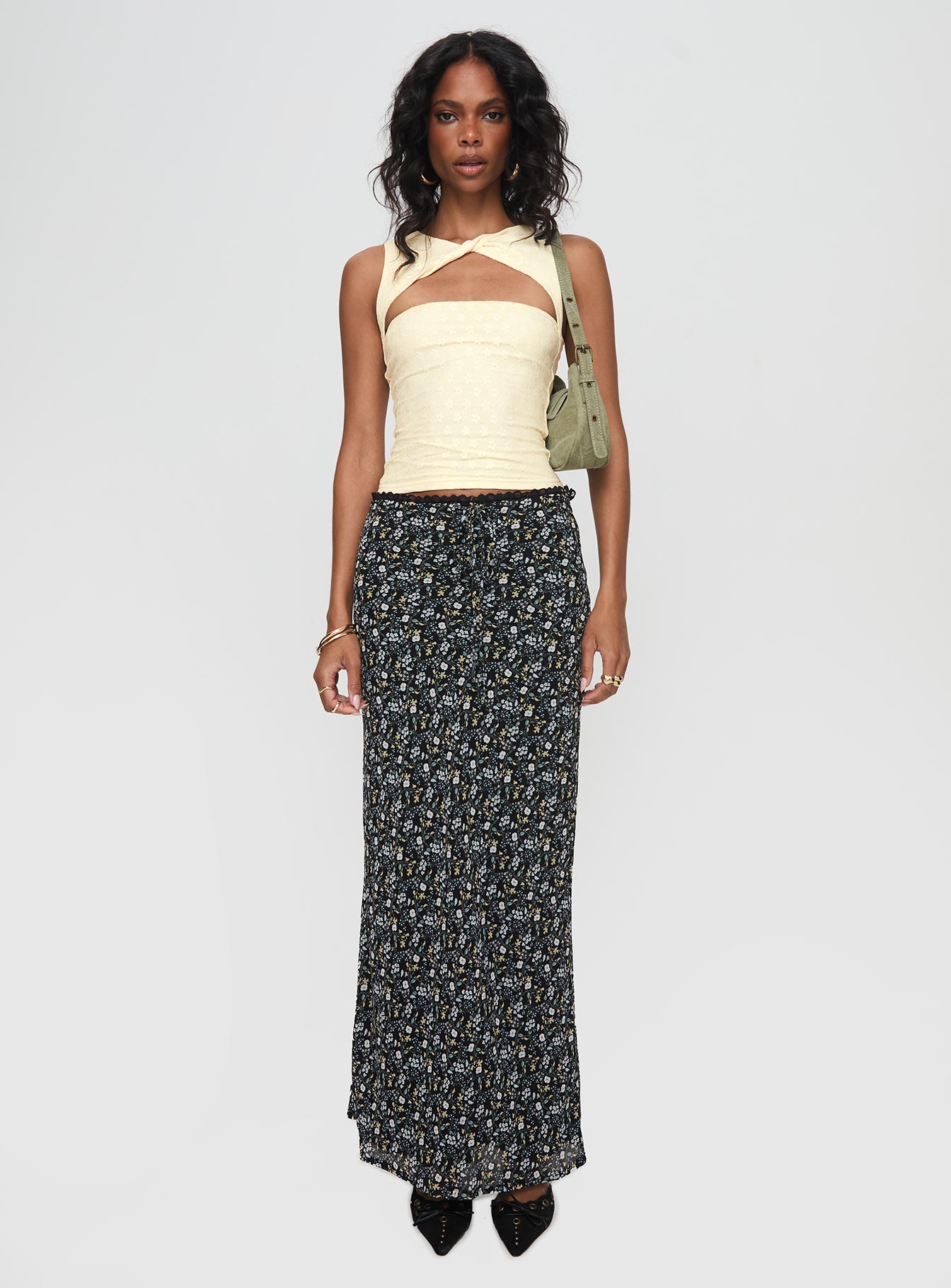 Martiney Twisted Tank Top Yellow