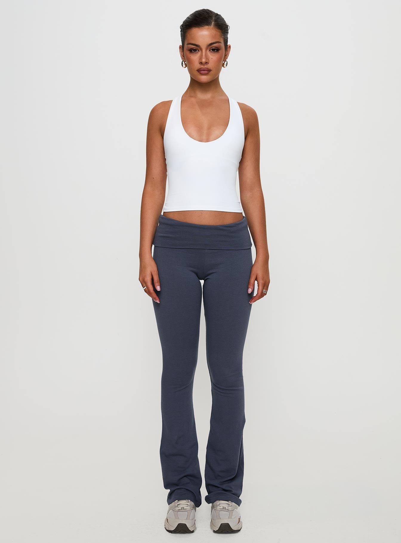 Fast Track Longline Active Tank Top White