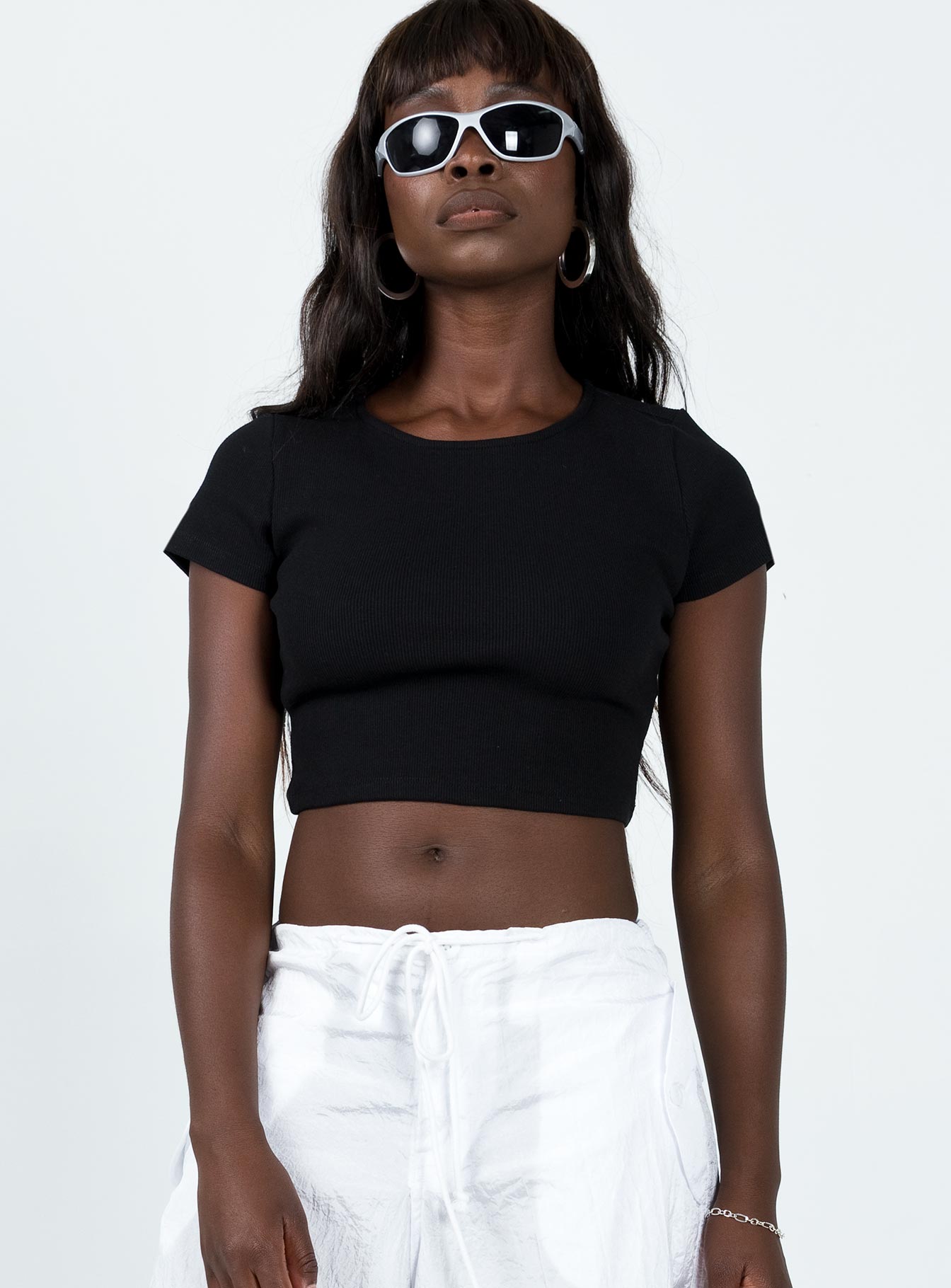 Classic Crop Tee Black