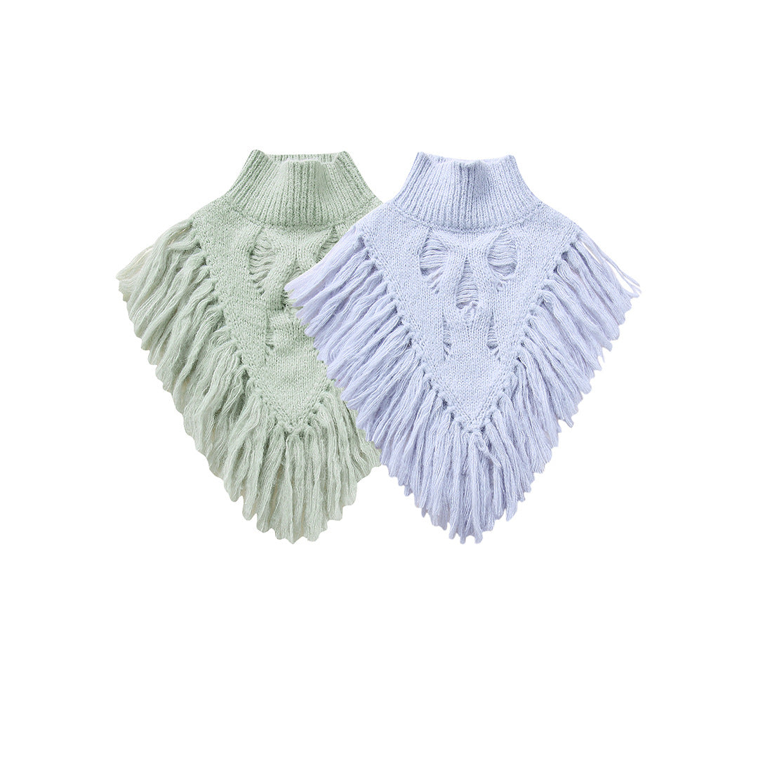 Fringed Knitted Cropped  Bib Top