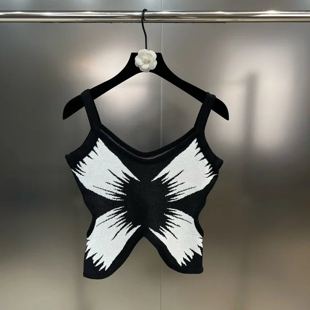 Butterfly Dye Work Slim Tank Tops