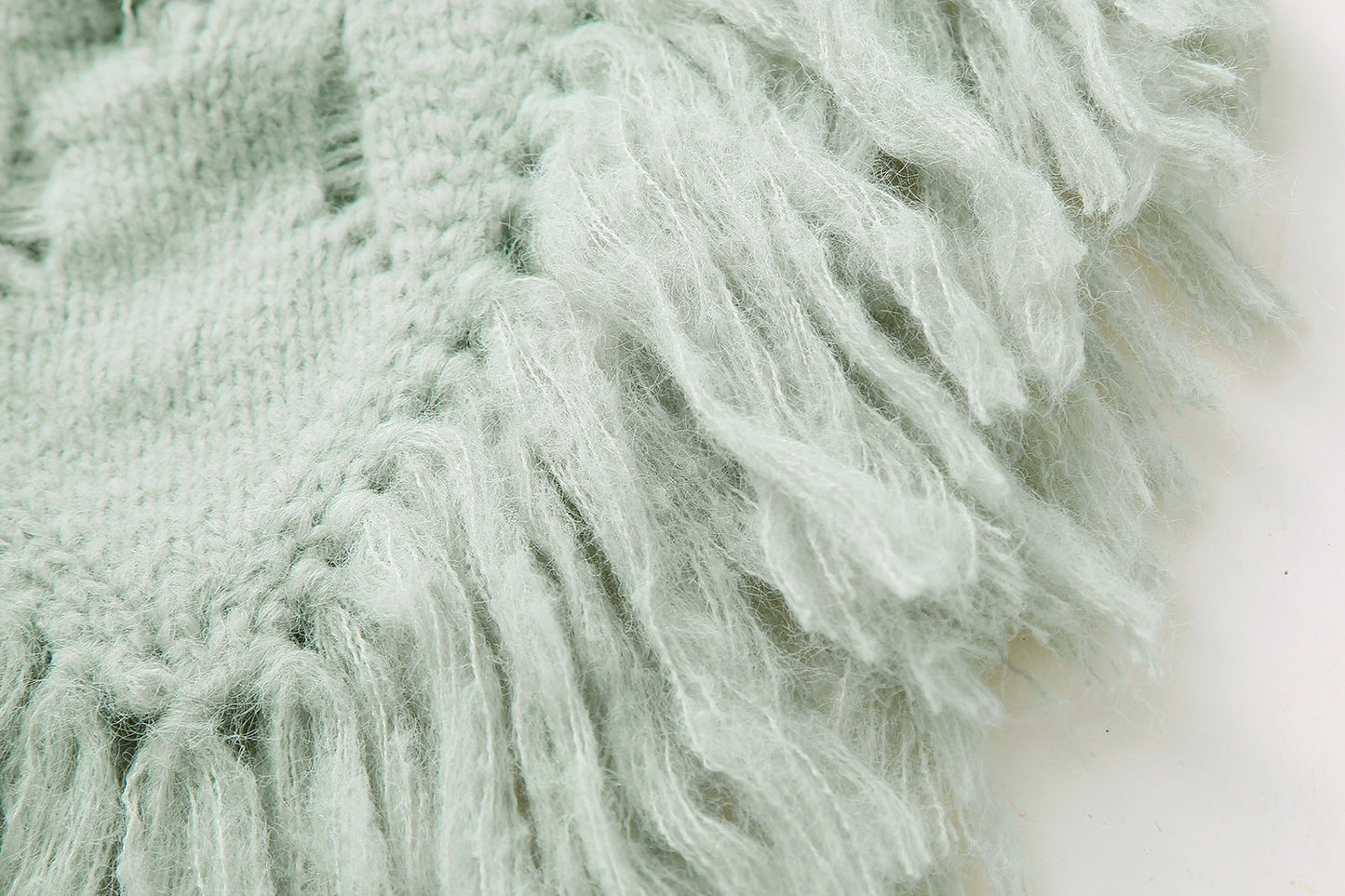 Fringed Knitted Cropped  Bib Top
