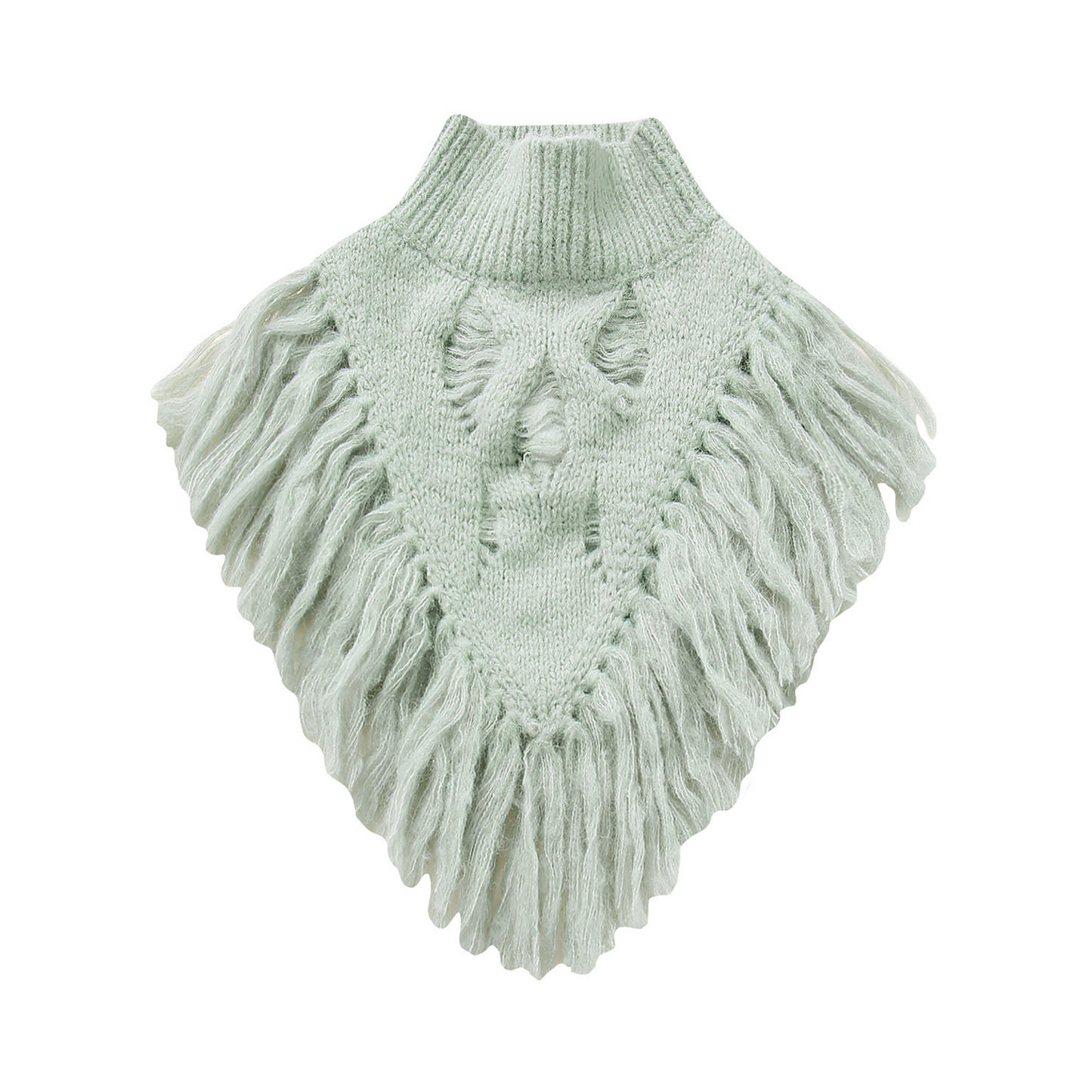 Fringed Knitted Cropped  Bib Top