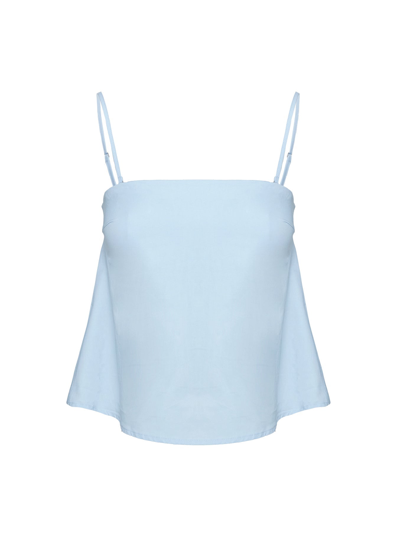 Trapeze Strapless Top Blue