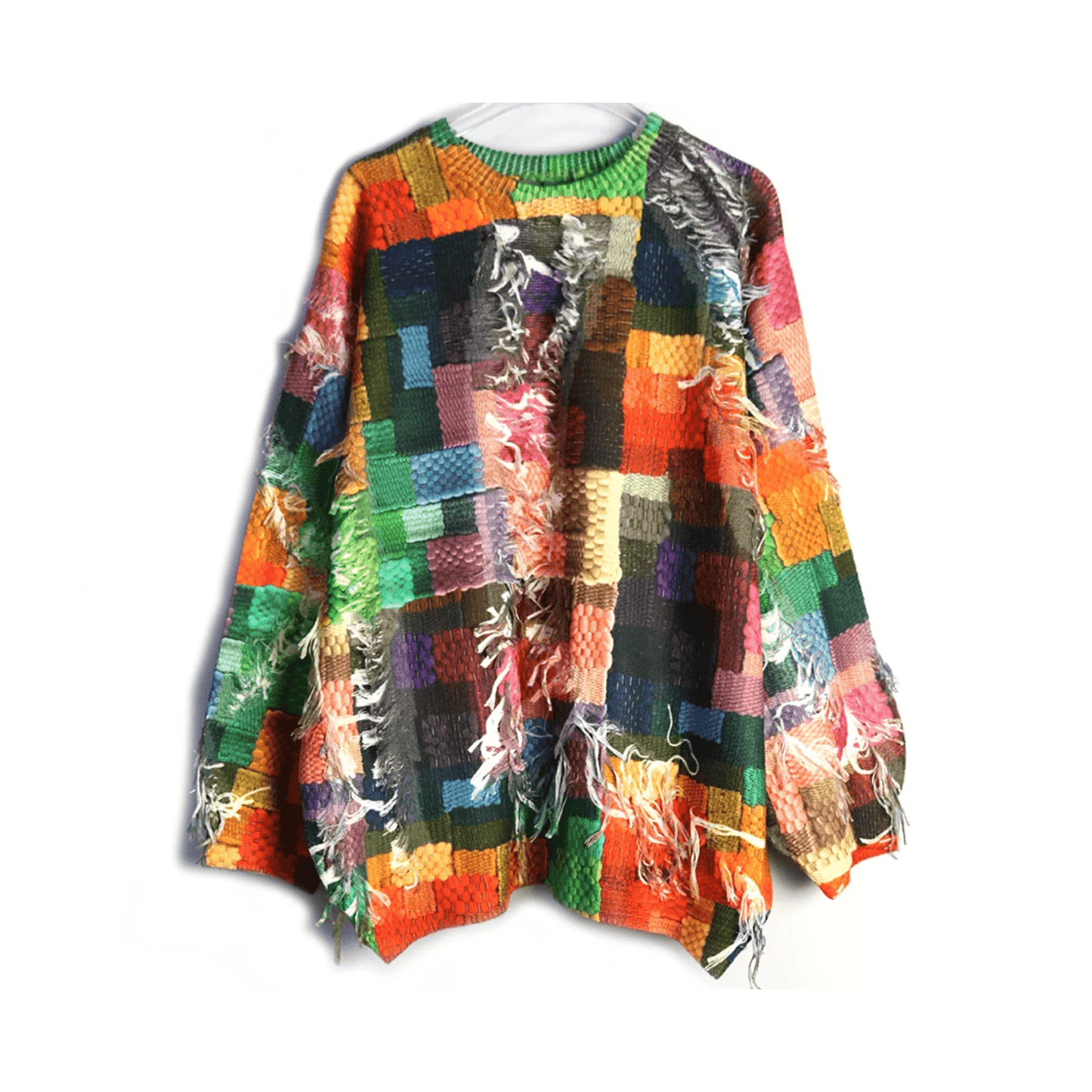 Color Palette Frilly Plaid Sweater