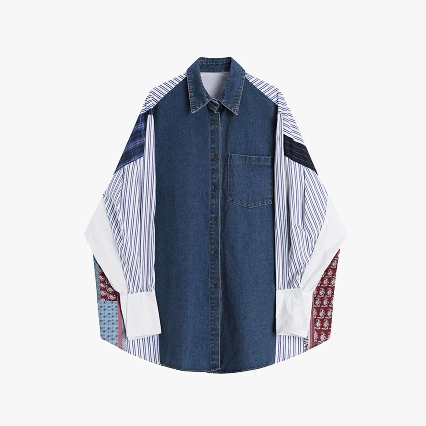 Denim Patchwork Top