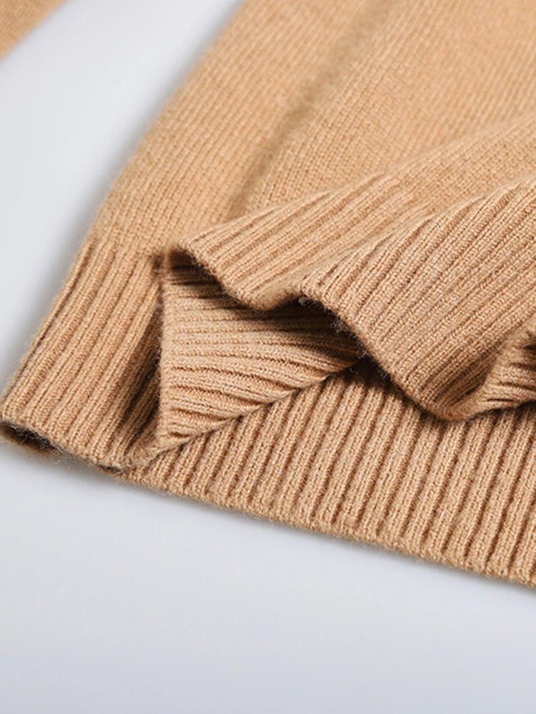 Hallow Out Shoulder Knit Sweater