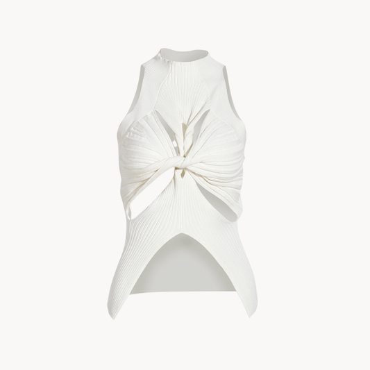 Irregular Knot Knit Top