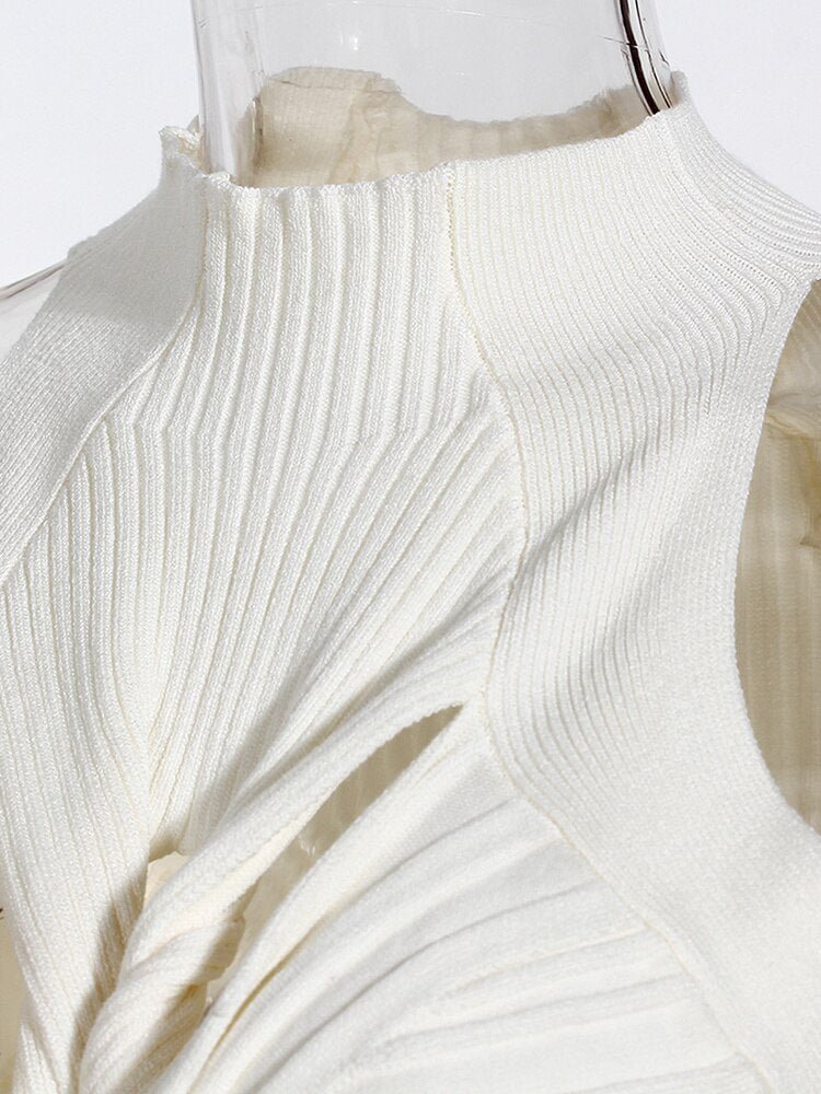 Irregular Knot Knit Top
