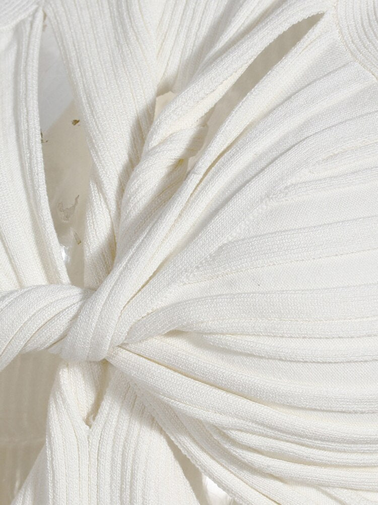 Irregular Knot Knit Top