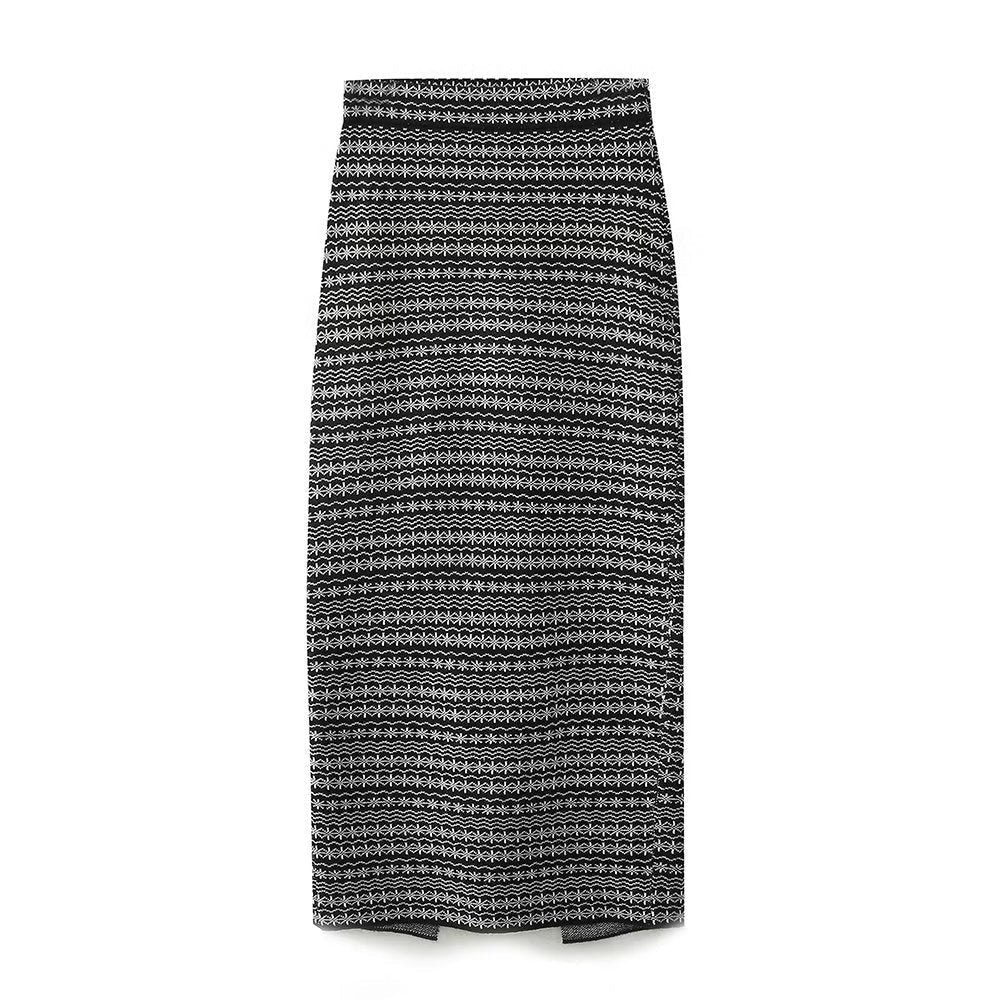 Jacquard Knitted Top and Skirt Set
