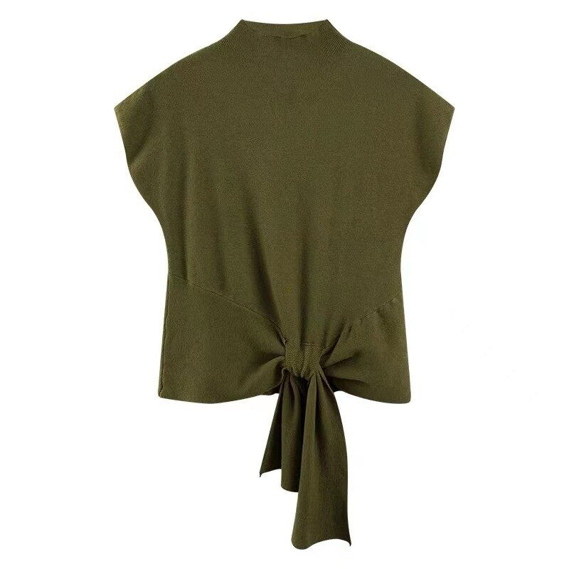 Knit High Collar Top